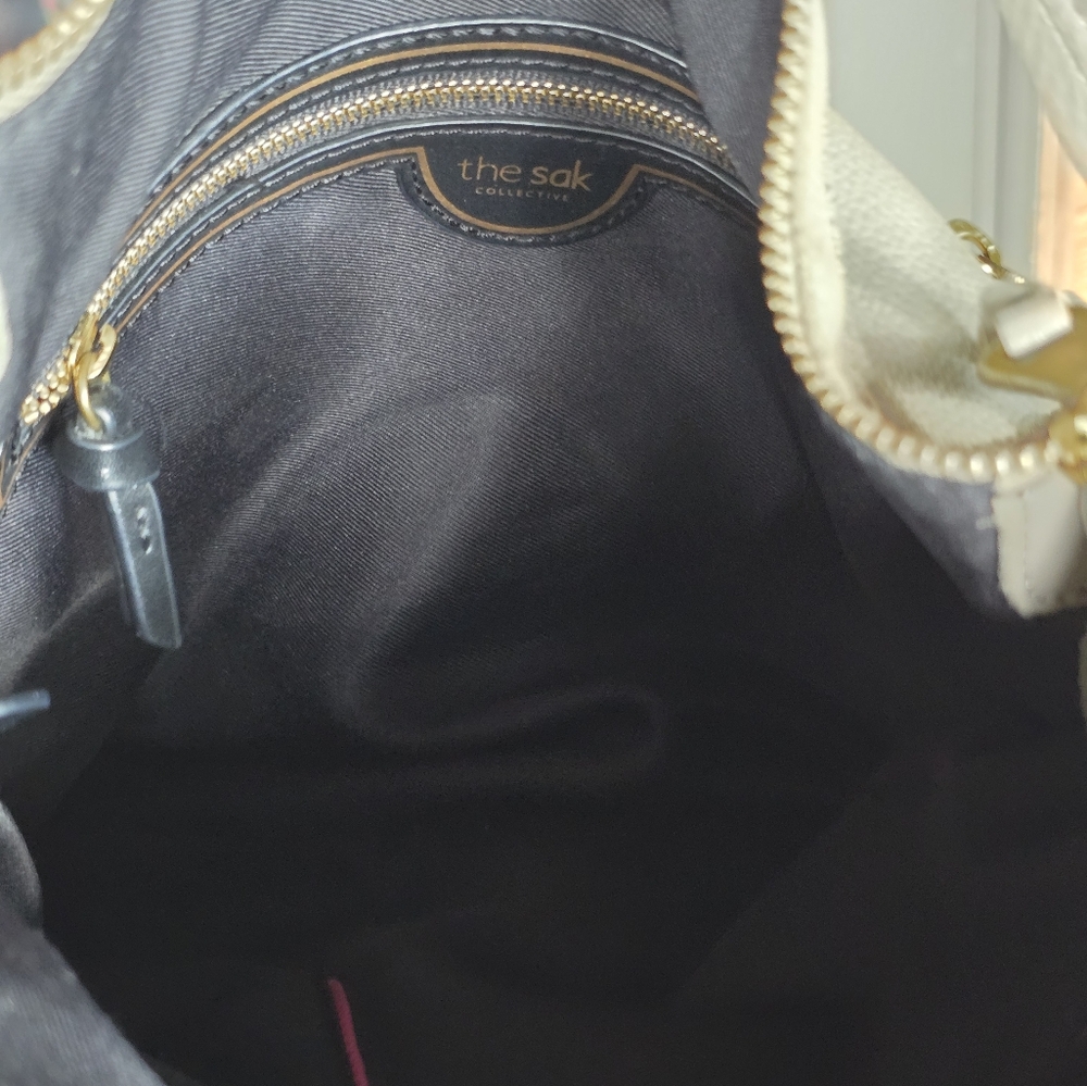 The Sak Collective Tahoe Leather Crossbody Gray Shoulder Bag - Picture 13 of 14